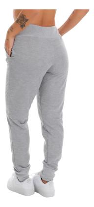 Imagem de Kit 2 Calça Moletom Slim Jogger Com Bolso Feminino Adulto