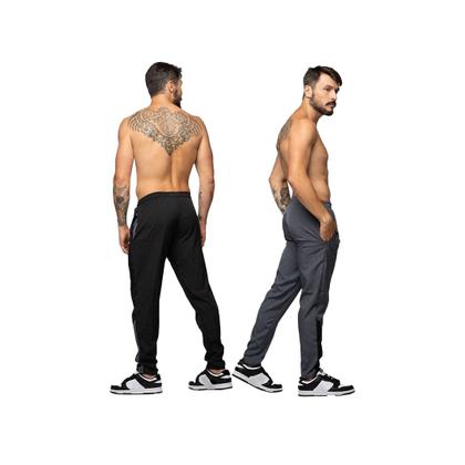 Imagem de Kit 2 Calça Tactel Masculina Soltinha Com Bolso Treino Academia