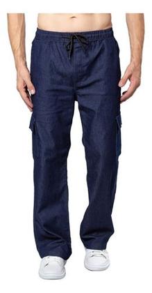 Imagem de Kit 2 Calças Cargo Jeans Modelo Largo Balão
