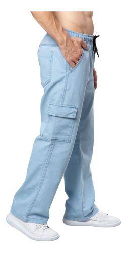 Imagem de Kit 2 Calças Cargo Jeans Modelo Largo Balão