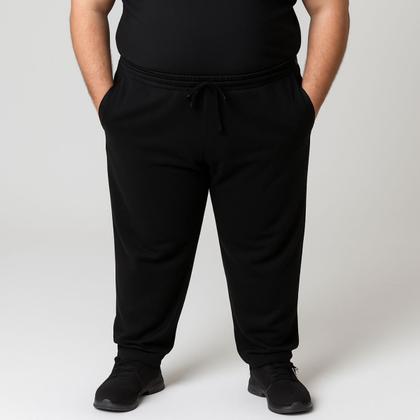 Imagem de Kit 2 Calças de moletom masculina M ao Plus Size flanelada 3 bolsos