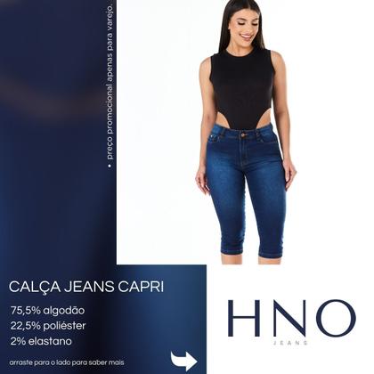 Imagem de Kit 2 Calças Feminina HNO Jeans Skinny Classic Preta e Azul Marinho
