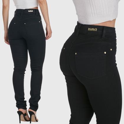 Imagem de Kit 2 Calças Feminina HNO Jeans Skinny Rasgada Preta