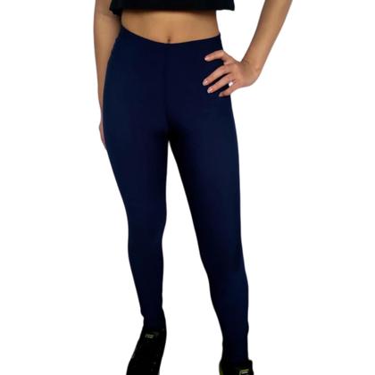 Imagem de Kit 2 Calças Femininas Legging Elástico Lisas Cores Sortidas Suplex PP ao Plus Size