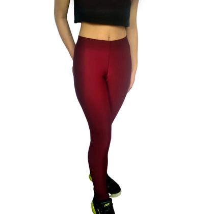 Imagem de Kit 2 Calças Femininas Legging Elástico Lisas Cores Sortidas Suplex PP ao Plus Size
