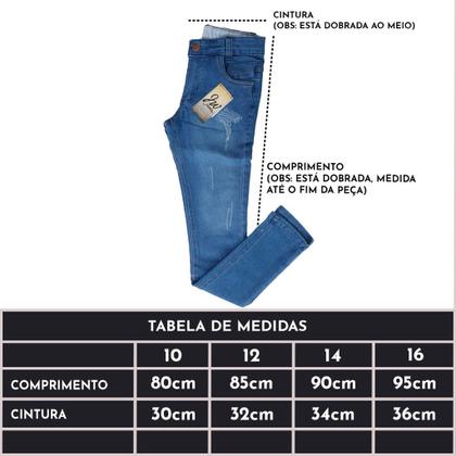 Imagem de Kit 2 calças Jeans Masculino infanto juvenil 10 ao 16