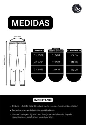 Imagem de KIT 2 Calças  Jogger Plus Size Lisa Masculina Elástico na Barra 106