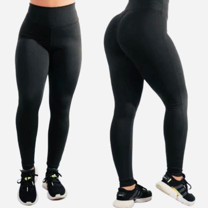 Imagem de Kit 2 Calças Legging Feminina 3 D fitness levanta Empina Bumbum -Cintura Alta 