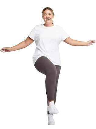 Imagem de Kit 2 Calças Legging Plus Size Reforçada Academia Fit