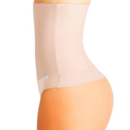 Imagem de Kit 2 Calcinha Cintura Alta Segura Barriga Feminino Cinta Modeladora Conforto Compressão Cós Alto