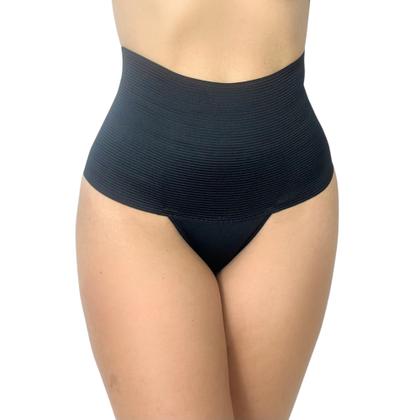 Imagem de Kit 2 Calcinhas Cinta Elastico 17cm Compressão Confortável Modeladora de Cintura Lingerie Funcional