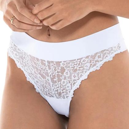 Imagem de Kit 2 Calcinhas Fio Dental Vanille DeMillus Renda Cós Duplo