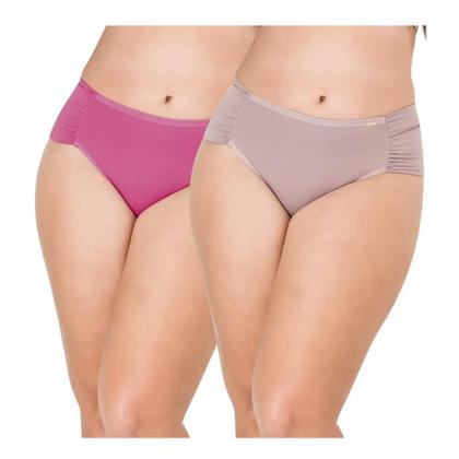 Imagem de Kit 2 Calcinhas Plus Love Secret 43147 Rosa Antigo/Rosa