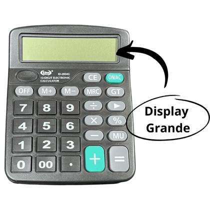 Imagem de Kit 2 Calculadora Display Grande Balcão Escritório Comércio