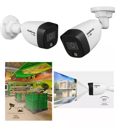 Imagem de Kit 2 Camera de Segurança Intelbras Alta Resolução Full color 1120 Vhd Hd 1tb