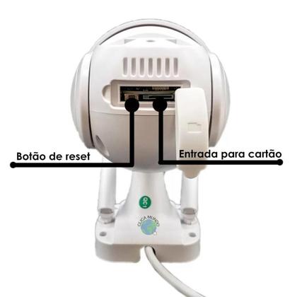 Imagem de Kit 2 Câmera Externa Wi-Fi Smart A8 Ip Prova D'água Infravermelho HD Cor Branco