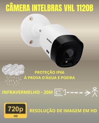 Imagem de Kit 2 Câmeras Intelbras segurança monitoramento completo