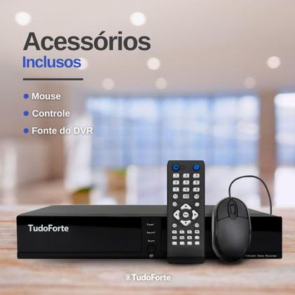 Imagem de Kit 2 Câmeras Intelbras VIP-C 1230 B IP Bullet Full HD 1080p IP67 Visão Noturna 30m + DVR Tudo Forte TFHDX 3304 4 Canais