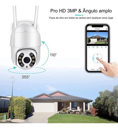 Imagem de Kit 2 Câmeras Jortan Wi-fi Externa Hd Com Visão Noturna