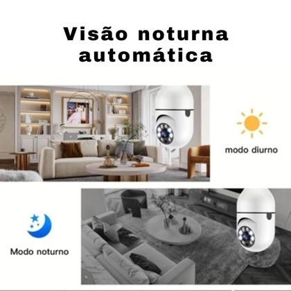 Imagem de Kit 2 Câmeras Lâmpada Wi-fi Full Hd Visão Noturna App Icsee