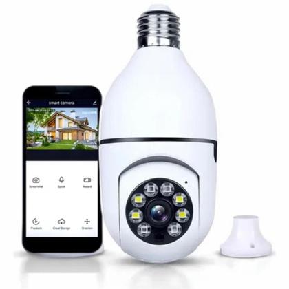 Imagem de Kit 2 Câmeras Lâmpada Wi-fi Full Hd Visão Noturna App Icsee