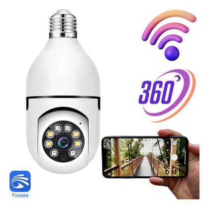 Imagem de Kit 2 Câmeras Lâmpadas Wifi Giratória Full Hd 360 Cor Branco Genérica