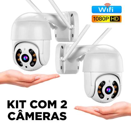 Imagem de Kit 2 Câmeras Speed Dome IP Wifi HD Prova D'água