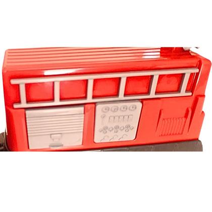 Imagem de Kit 2 Caminhão Brinquedo Bombeiro E Caçamba Articulado Infantil Interativo Super Frotinha Divplast