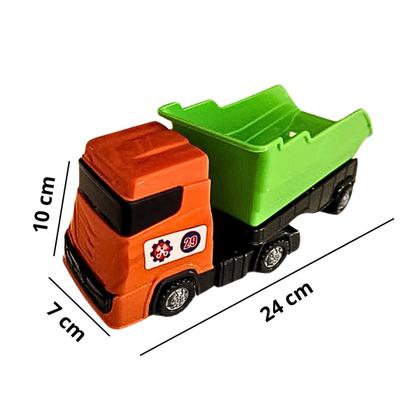 Imagem de Kit 2 Caminhão Brinquedo Bombeiro E Caçamba Articulado Infantil Interativo Super Frotinha Divplast