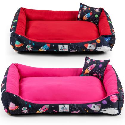 Imagem de Kit 2 Caminhas Tamanho M 60x50cm 2 Pçs Cama Cachorro Gato