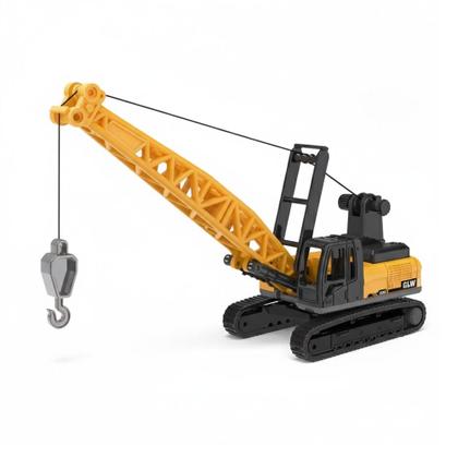 Imagem de Kit 2 Caminhões Máquinas de Brinquedo Trator Pá Carregadeira e Guindaste Infantil