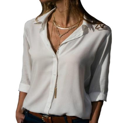 Imagem de Kit 2 Camisa Feminina Manga Longa Casual Básica Moderna