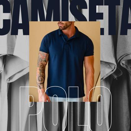 Imagem de Kit 2 Camisa Polo Masculina Alta Qualidade Lisa Malha Piquet