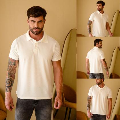 Imagem de Kit 2 Camisa Polo Masculina Alta Qualidade Lisa Malha Piquet
