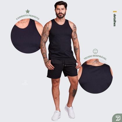 Imagem de Kit 2 Camisa Regata Masculina Adulto