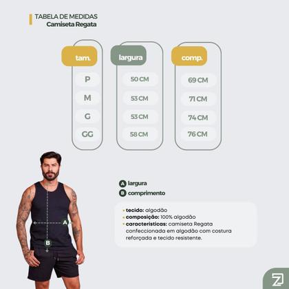 Imagem de Kit 2 Camisa Regata Masculina Adulto