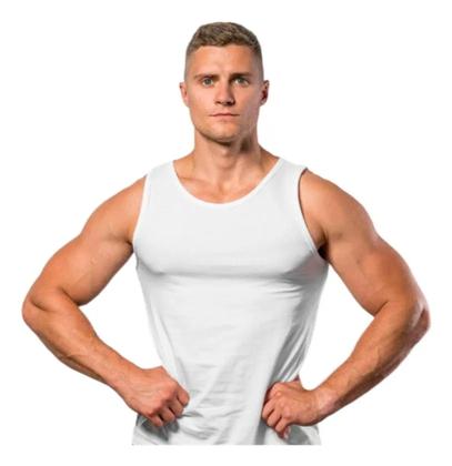 Imagem de Kit 2 Camisas Regata Básica Camiseta Sem manga Algodão Premium