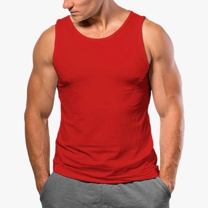 Imagem de Kit 2 Camisas Regata Básica Camiseta Sem manga Algodão Premium