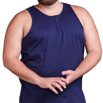 Imagem de Kit 2 Camisas Regatas Plus Size Masculina 100% Algodão