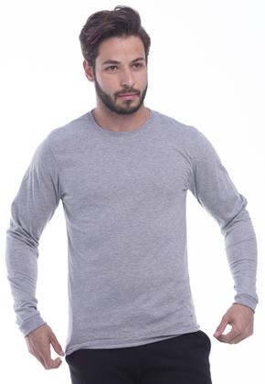 Imagem de Kit 2 camiseta Masculina Manga Longa TechMalhas 100% Algodão macia leve