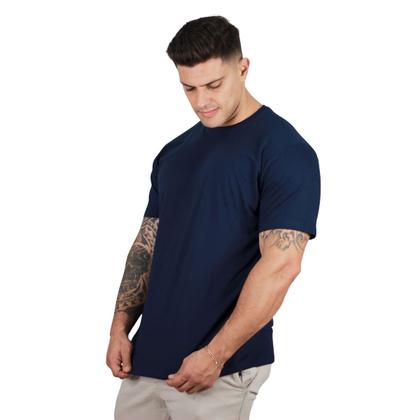 Imagem de Kit 2 Camisetas Básicas Manga Curta Masculinas 100% Algodão Premium TRV Cores Variadas