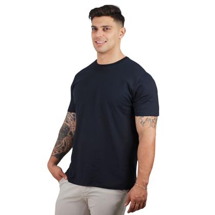 Imagem de Kit 2 Camisetas Básicas Manga Curta Masculinas 100% Algodão Premium TRV Cores Variadas
