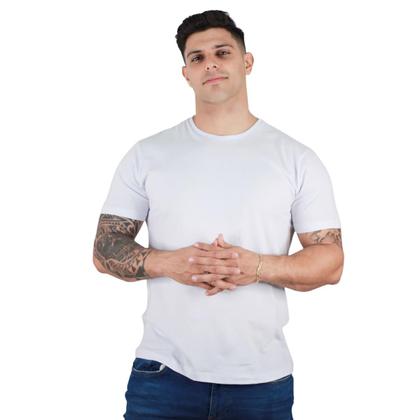 Imagem de Kit 2 Camisetas Básicas Masculina Algodão Premium Slim Fit Diversas Cores