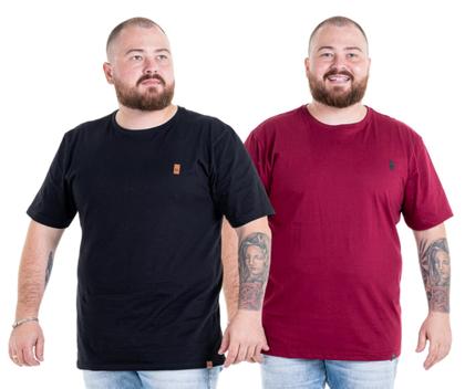 Imagem de Kit 2 Camisetas Blusas Camisa Lisas Masculinas Plus Size G1 G2 G3 Flero