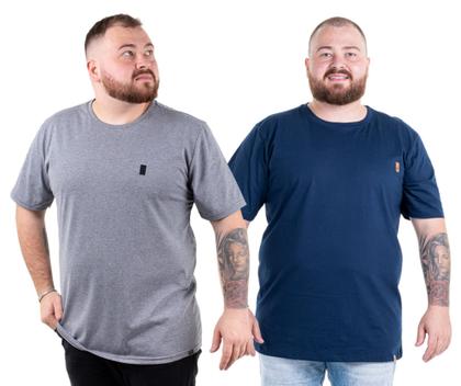Imagem de Kit 2 Camisetas Blusas Camisa Lisas Masculinas Plus Size G1 G2 G3 Flero
