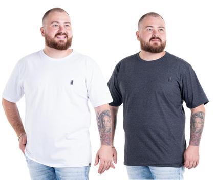 Imagem de Kit 2 Camisetas Blusas Camisa Lisas Masculinas Plus Size G1 G2 G3 Flero