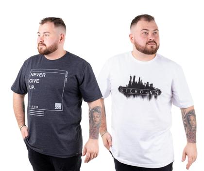 Imagem de Kit 2 Camisetas Camisas Blusas Plus Size G1 G2 G3 Flero