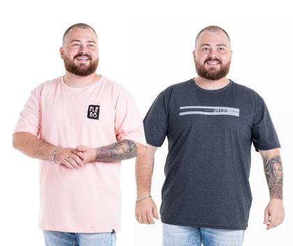 Imagem de Kit 2 Camisetas Camisas Blusas Plus Size G1 G2 G3 Flero