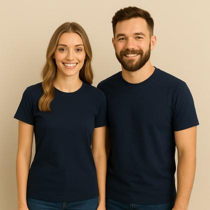 Imagem de KiT 2 Camisetas Casal 100% Algodão 30.1