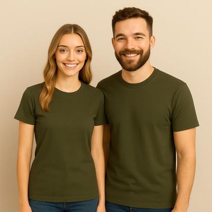 Imagem de KiT 2 Camisetas Casal 100% Algodão 30.1